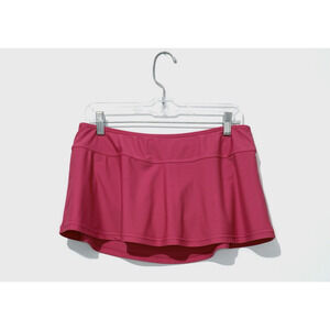 prAna Womens Swim Skirt M Coral Elastic Waist Logo